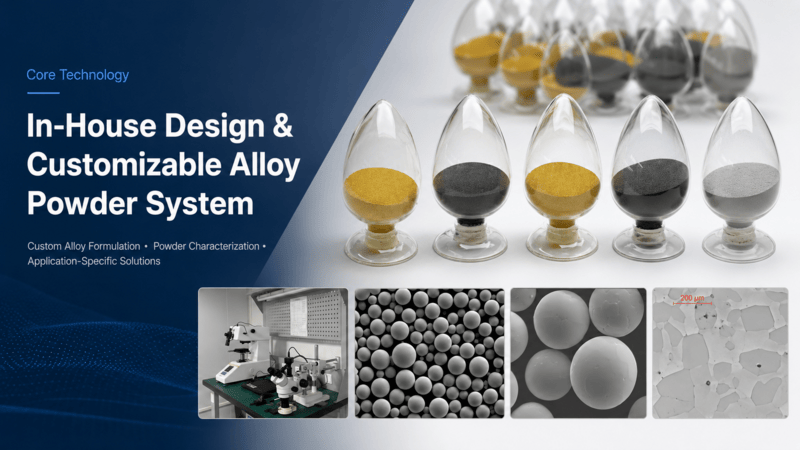 In-House Design & Customizable Alloy Powder System